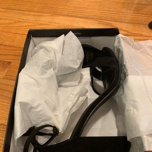 NEW Lulus Black Suede Ankle Strap Heels, size 10